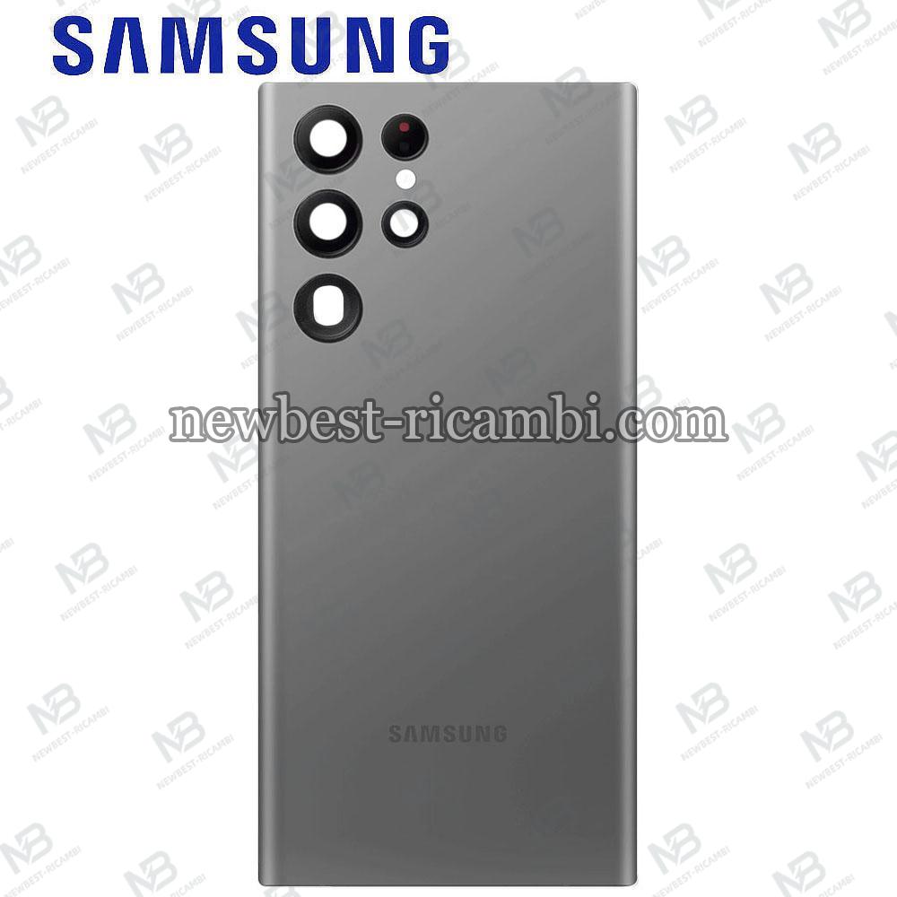 Samsung Galaxy S22 Ultra S908B Back Cover + Camera Glass Graphite Service Pack