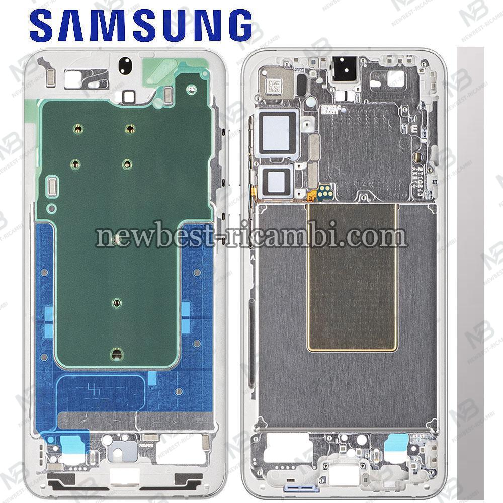 Samsung Galaxy S24+ S926 Middle Frame + Side Key Gray Service Pack