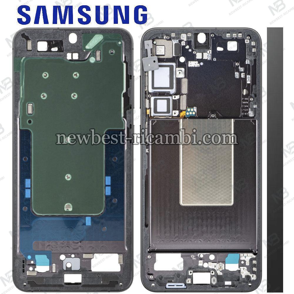 Samsung Galaxy S24+ S926 Middle Frame + Side Key Onyx Black Service Pack