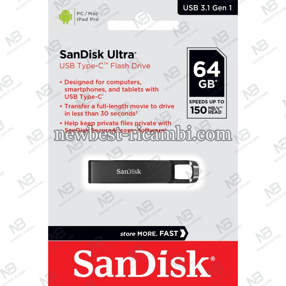 USB-C FlashDrive SanDisk Ultra 64Gb SDCZ460-064G-G46