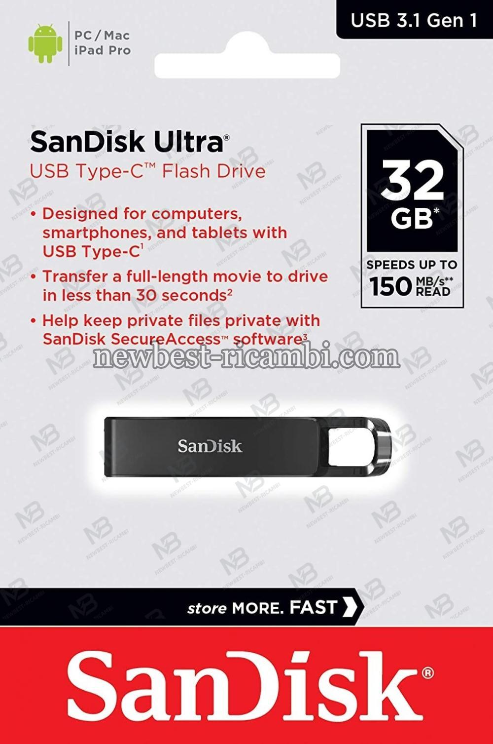 USB-C FlashDrive SanDisk Ultra 32Gb SDCZ460-032G-G46