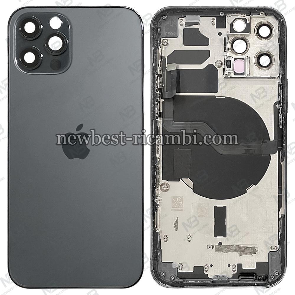 iPhone 12 Pro Back Cover + Frame + Side Key Black Disassembled Grade A Original