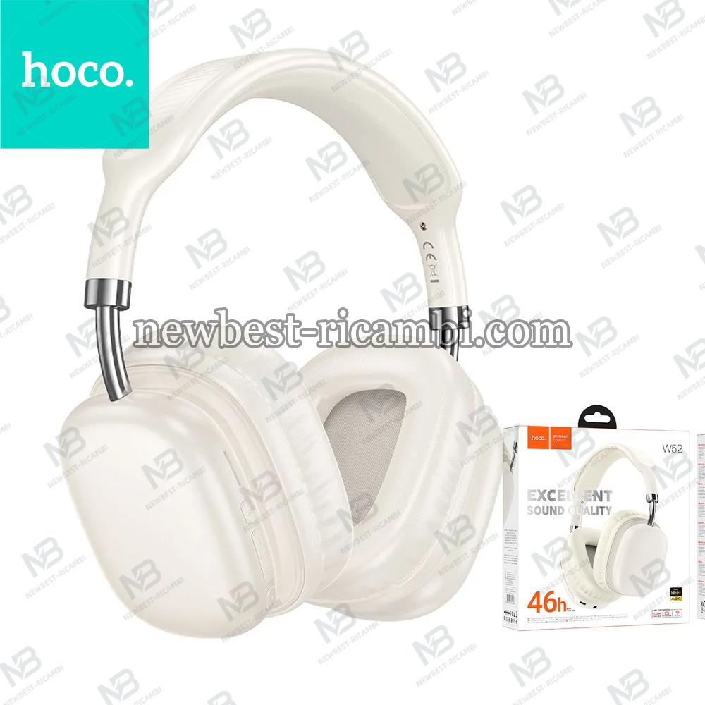 HOCO Wire Headphones Bluetooth W52 Milky White In Blister