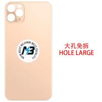 iPhone 11 Pro Max Back Cover Glass Camera Hole Large Gold