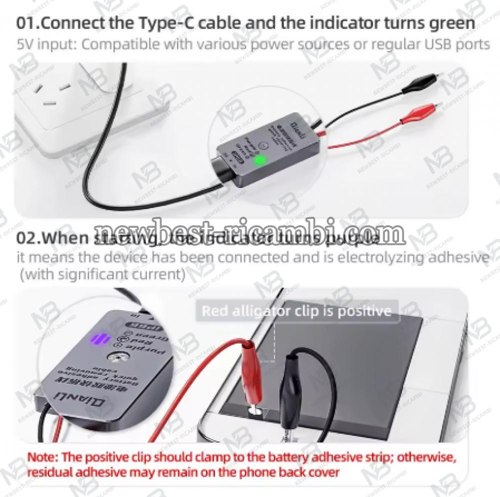 Battery Adhesive Removing Cable QIANLI iP66 for Apple iPhone 16 Series In Blister