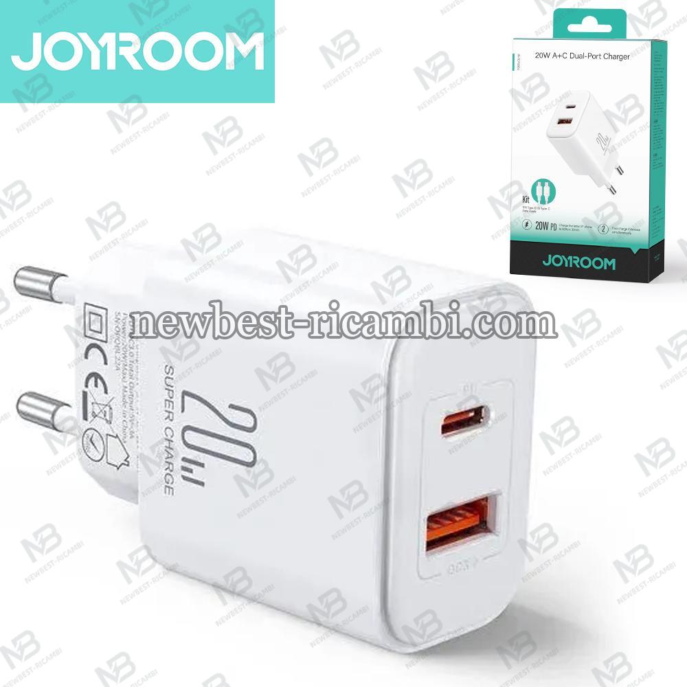 Wall Charger Joyroom JR-TCF05 20W 3A 1 x USB-A - 1 x USB-C White in Blister