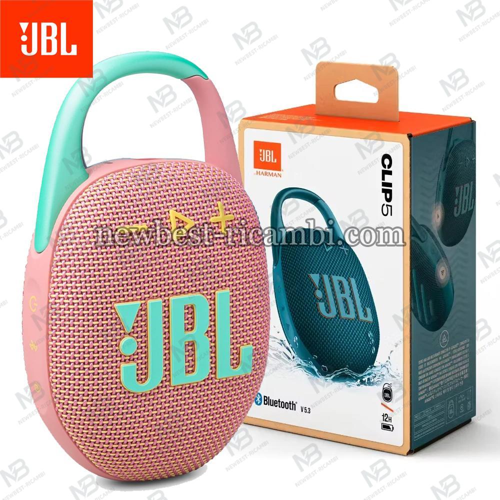 JBL Clip 5 - Ultra-Portable Water- and Dust-Resistant Bluetooth Speaker Pink In Blister