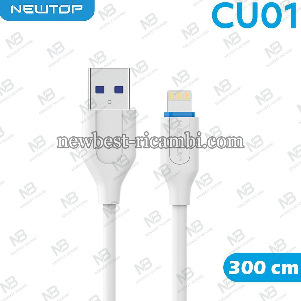 NEWTOP CU01 CAVO 300CM USB/LIGHTNING (Lightning Iphone - 300cm)
