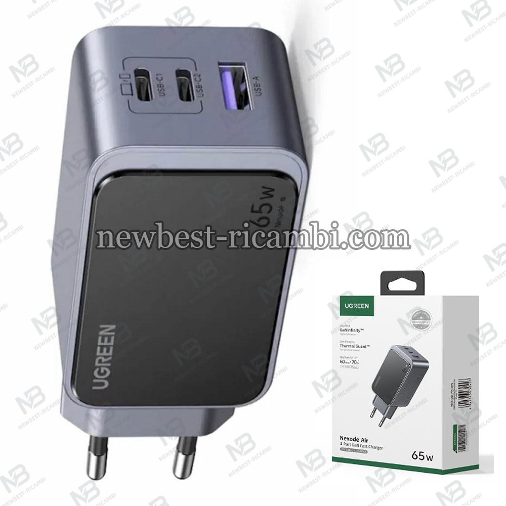 ​Wall Charger UGREEN X553 Nexode Pro 65W 3A 1 x USB-A - 2 x USB-C Grey in Blister
