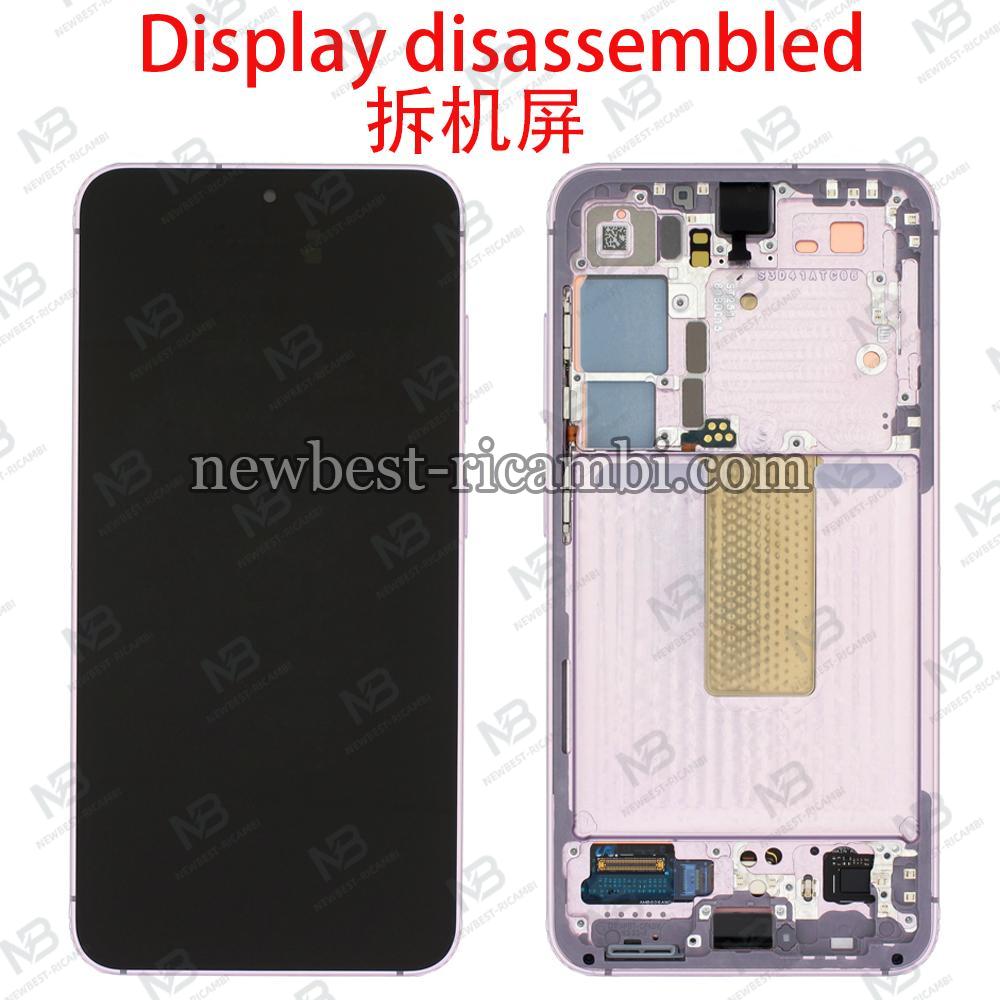 Samsung Galaxy S23 S911 Touch + Lcd + Frame Lavender Disassembled Grade B
