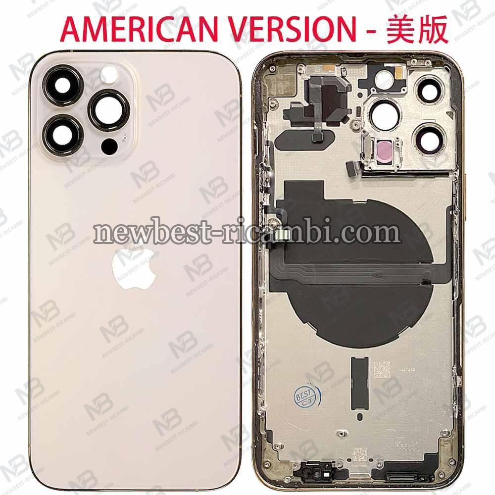 iPhone 13 Pro Max Back Cover + Frame + Flex Gold Dissembled Grade A Original - US Version