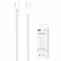 USB-C to USB-C Cable XO DESIGN NB-Q260B 60W 3A 1.5m White in Blister