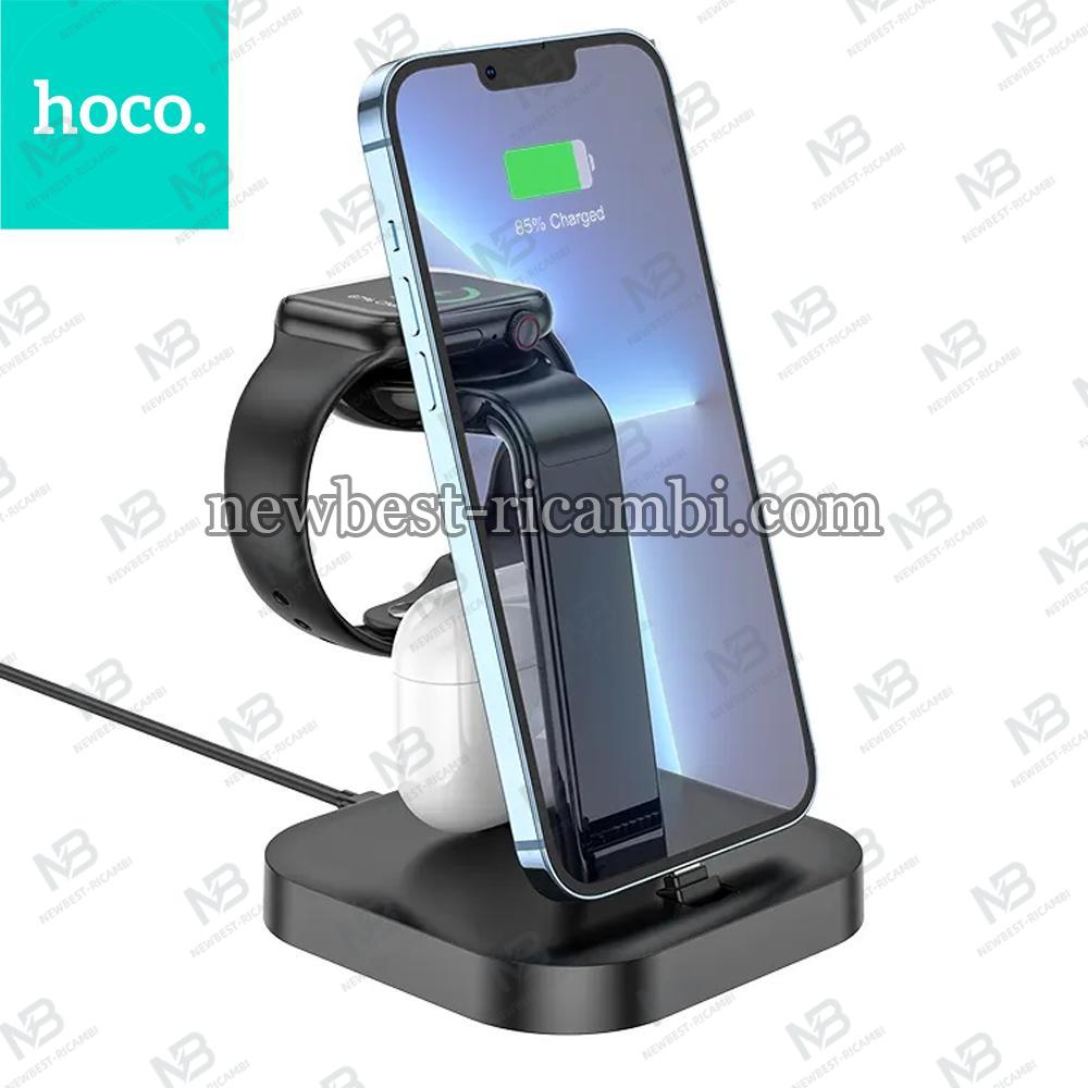 Wireless Charger Hoco 3in1 CW43 Black In Blister