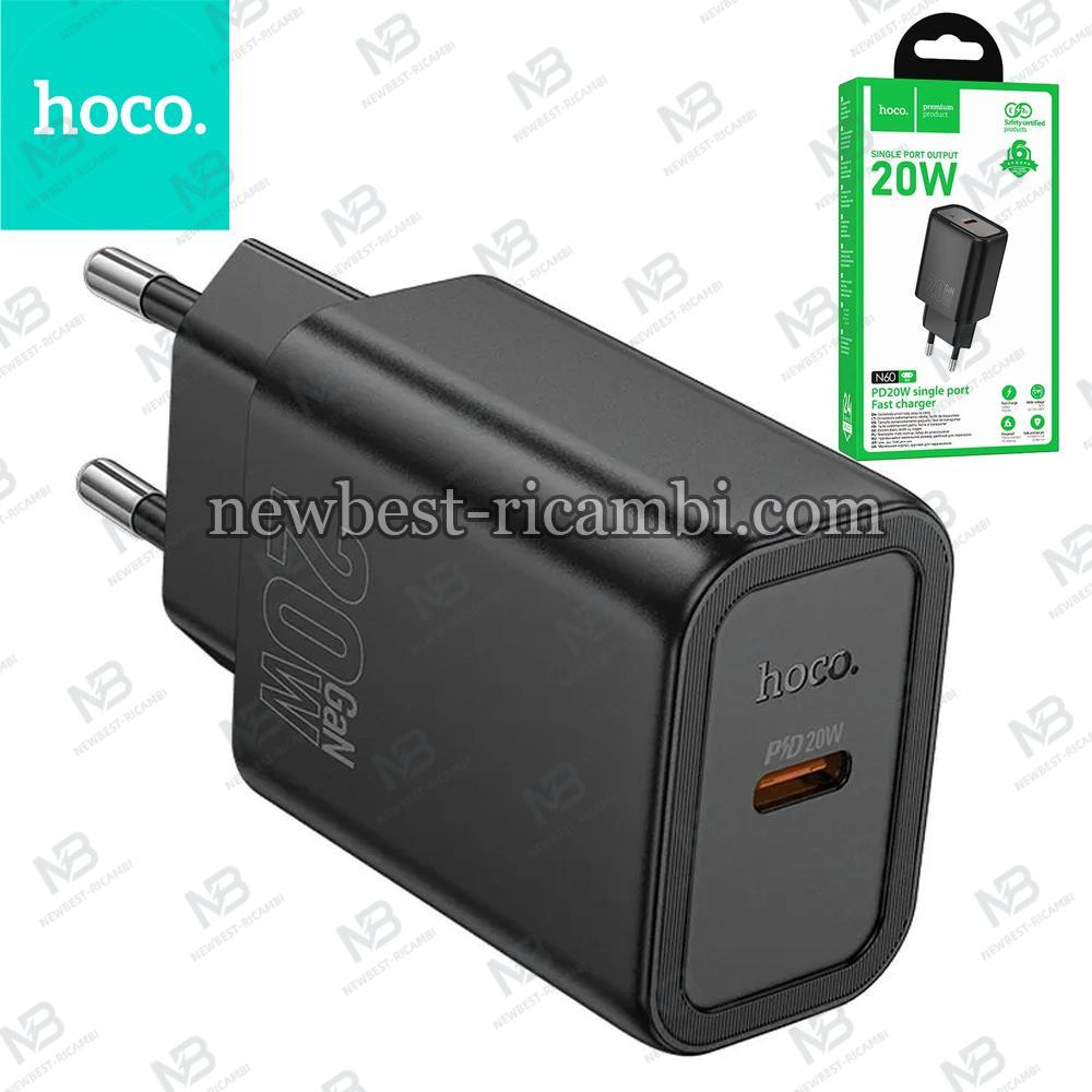 Phone charger Hoco USB C QC PD 20W N60 Black In Blister