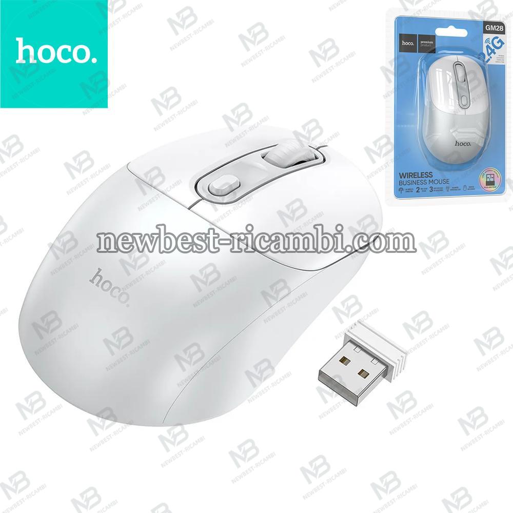 Wireless mouse Hoco 2,4G 1600 dpi GM28 White Gray In Blister