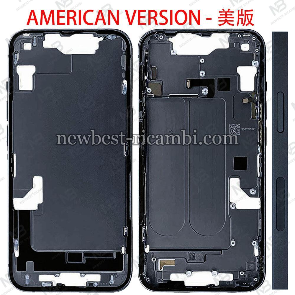 iPhone 14 Middle Frame + Side Key Dissembled Black Grade B Original - US Version