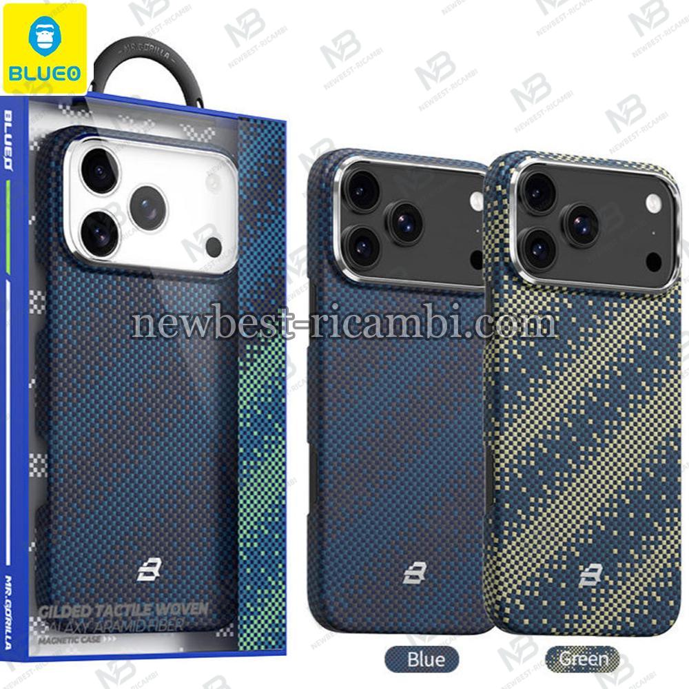 Blueo Gilded Tactile Woven Aramid Fiber Magnetic Case BL065 for iPhone 17 Pro Max Green