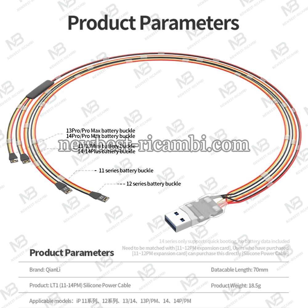 QianLi Silicone Power-On Cable Compatible With iPhone 11-14 Series