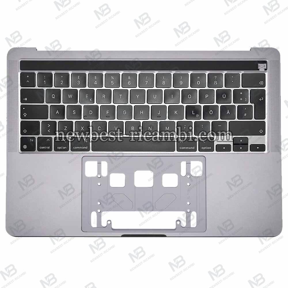 Macbook Pro 13" (2020) A2338 EMC 3578 Keyboard+Frame Gray Grade A German Layout Original