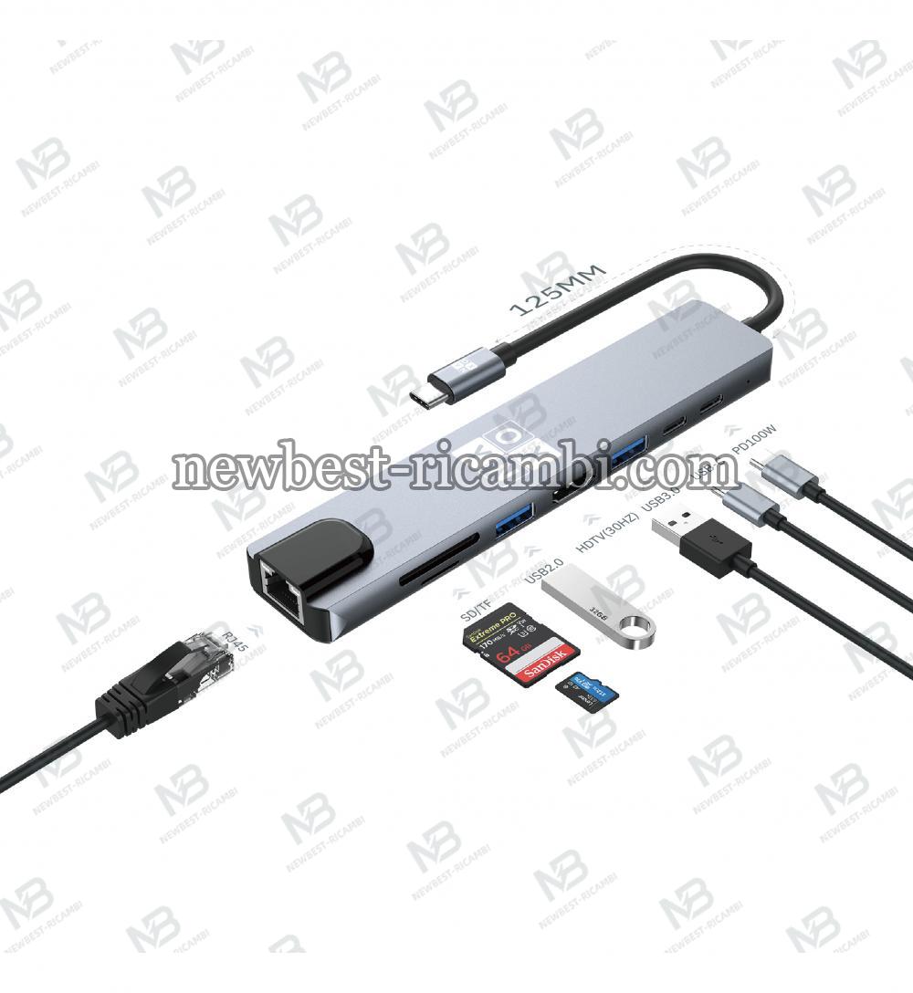 OXYN HUB06 USB C 8 IN 1 - BYL2017L