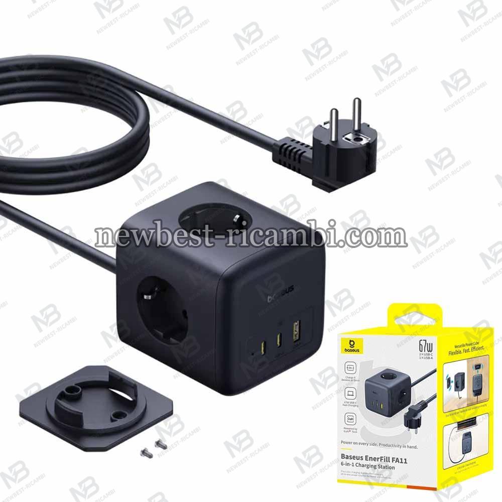 ​Power Strip Baseus EnerFill FA11 3 x Schuko Black E00082100123-00 in Blister