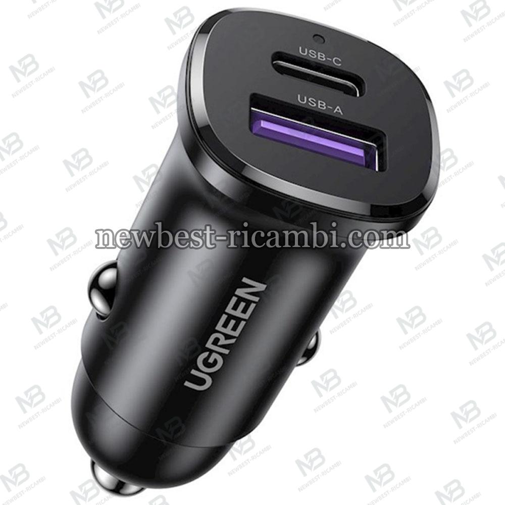 Car Charger UGREEN EC305 30W 3A 1 x USB-A - 1 x USB-C Black in Blister