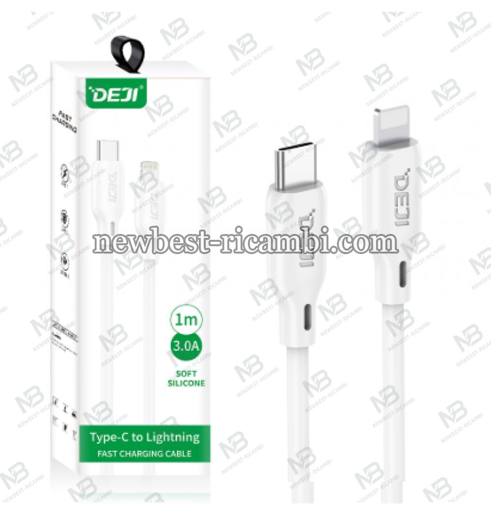Deji DJ-C15 Type-C To Lightning Fast Charging USB Data Cable 1M 3.0A Soft Silicone In Blister