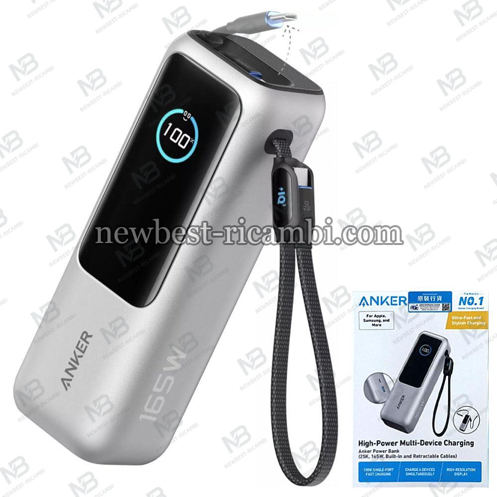 ​Powerbank Anker 25000mAh 165W QC + PD Silver A1695H41 In Blister