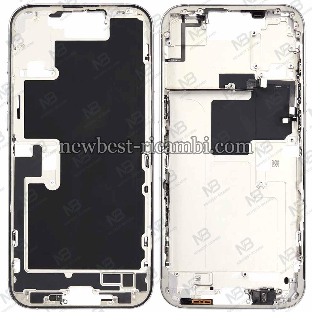 iPhone 16 Pro Middle Frame + Power Volume And Photo Key + Full Flex White Titanium Disassembled Grade A Original