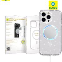 Blueo Crystal Pro Drop Resistance Phone Case B41 With Magsafe iPhone 17 Pro Max Glitter Transparent In Blister