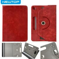 NEWTOP COVER TABLET UNIVERSALE IN PELLE PU RUOTABILE 360° ELASTICO 11" 16:9 (Universale 11 pollici - Rosso)