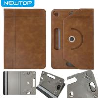 NEWTOP COVER TABLET UNIVERSALE IN PELLE PU RUOTABILE 360° ELASTICO 11" 16:9 (Universale 11 pollici - Marrone)