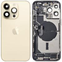 iPhone 14 Pro Back Cover + Frame + Full Flex Gold Dissembled Grade A Original