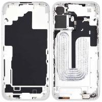 iPhone 16 Plus Middle Frame + Power Volume And Photo Key + Full Flex White Titanium Disassembled Grade A Original