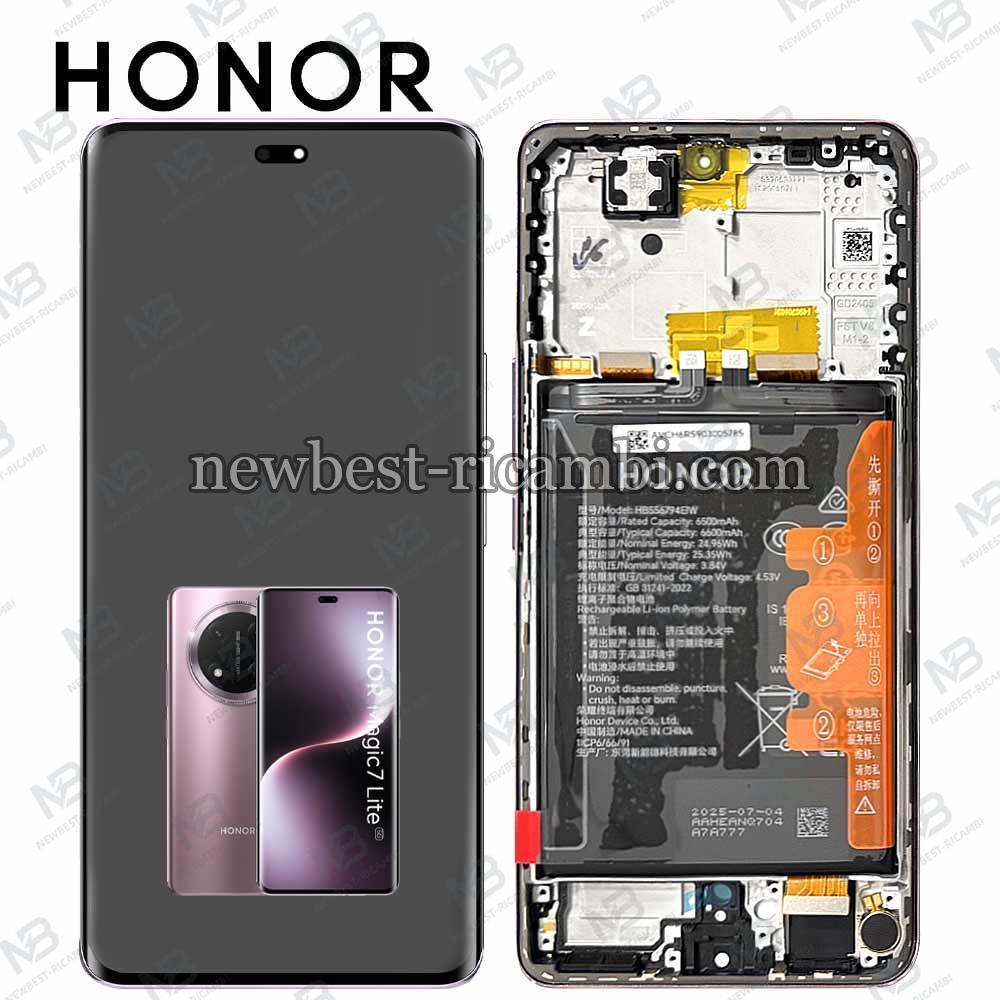 Honor Magic 7 Lite 5G (BRP-NX1) Touch + Lcd + Frame + Battery Purple Service Pack