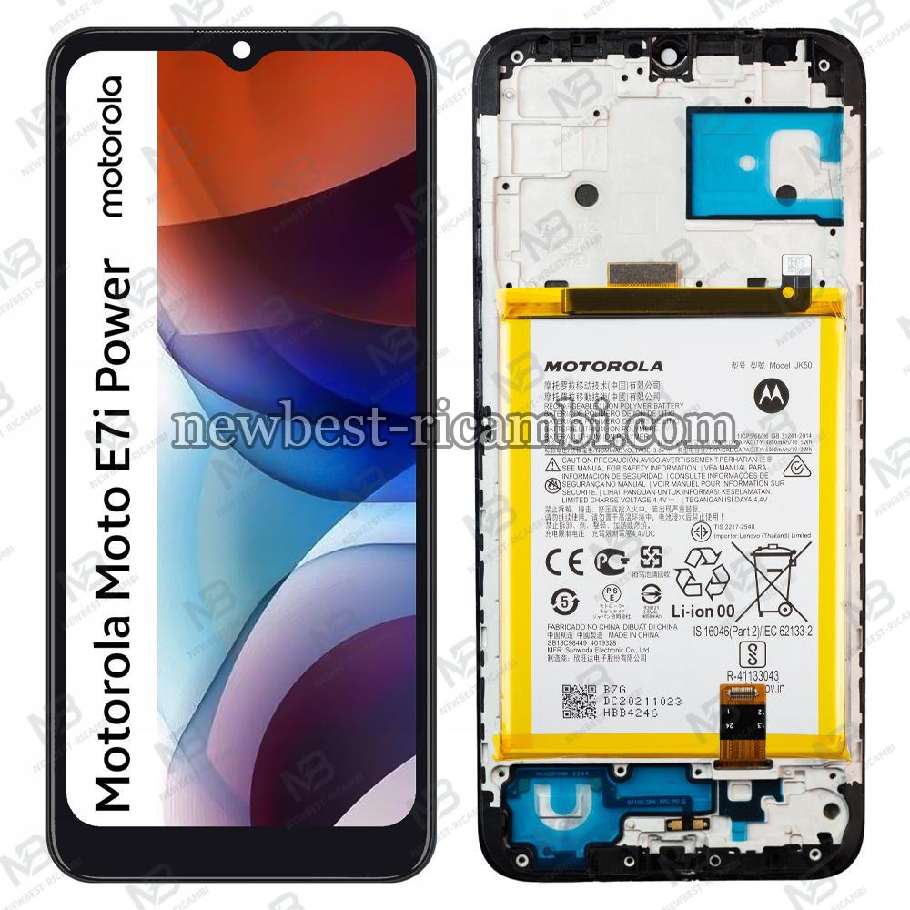 Motorola Moto E7i Power Touch + Lcd + Frame + Battery Disassembled Grade B