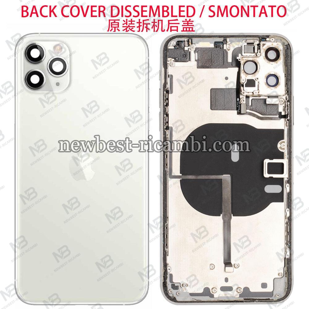 iPhone 11 Pro Max Back Cover + Frame + Flex Silver / White Dissembled Grade A Original (Refurbished)