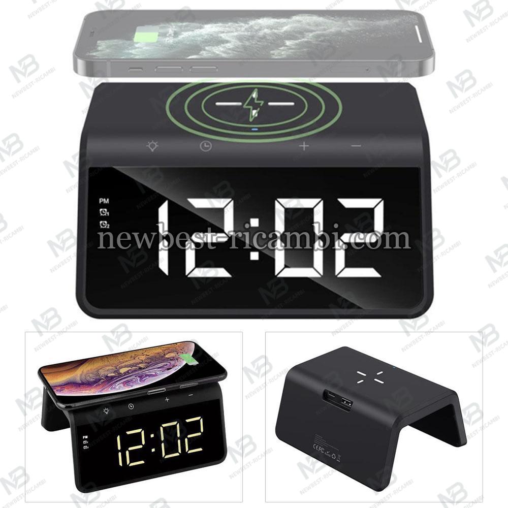 Alarm Clock HAVIT W320 with Qi Wireless Charging Black in Blister