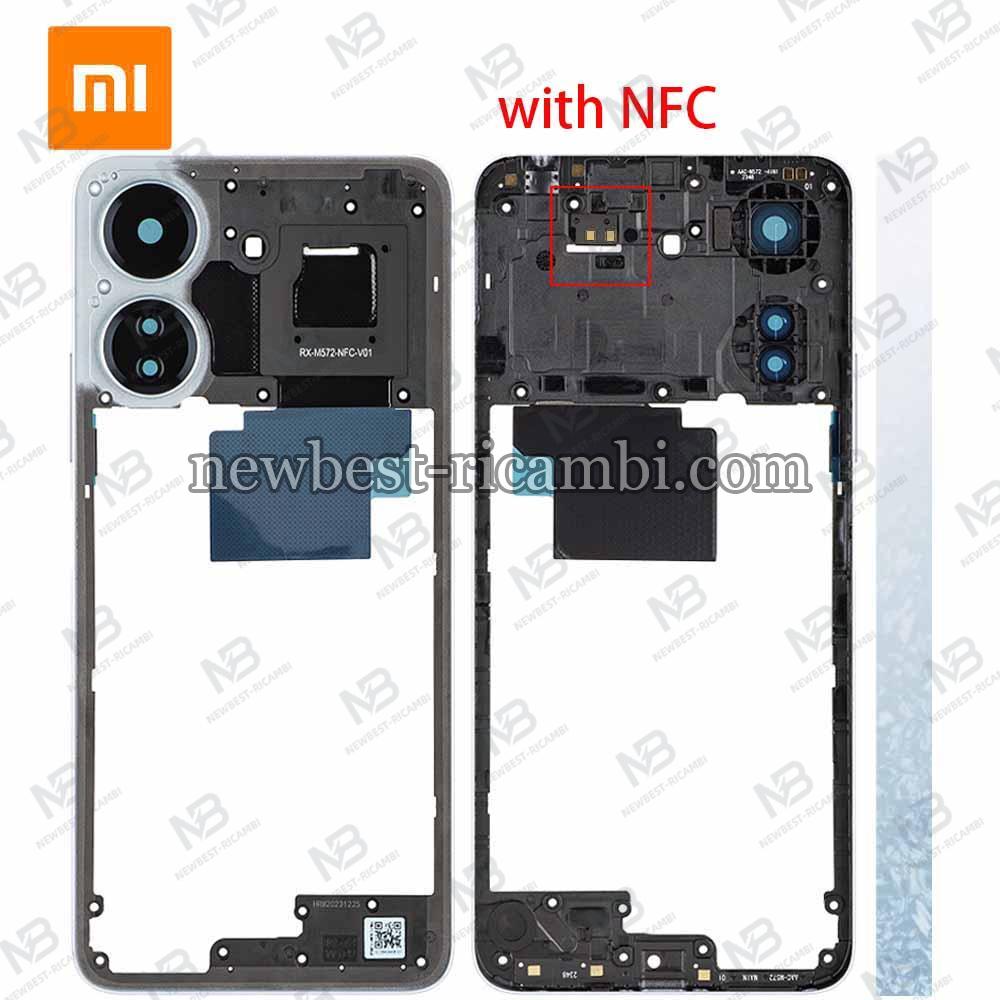 Xiaomi Redmi 13C 4G (23100RN82L) Frame B + Side Key + NFC White Service Pack