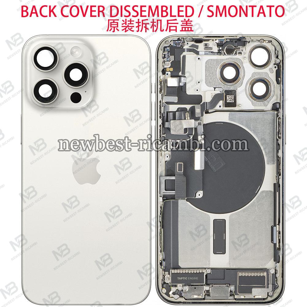 iPhone 15 Pro Max Back Cover + Middle Frame + Full Flex White Dissembled Grade A Original