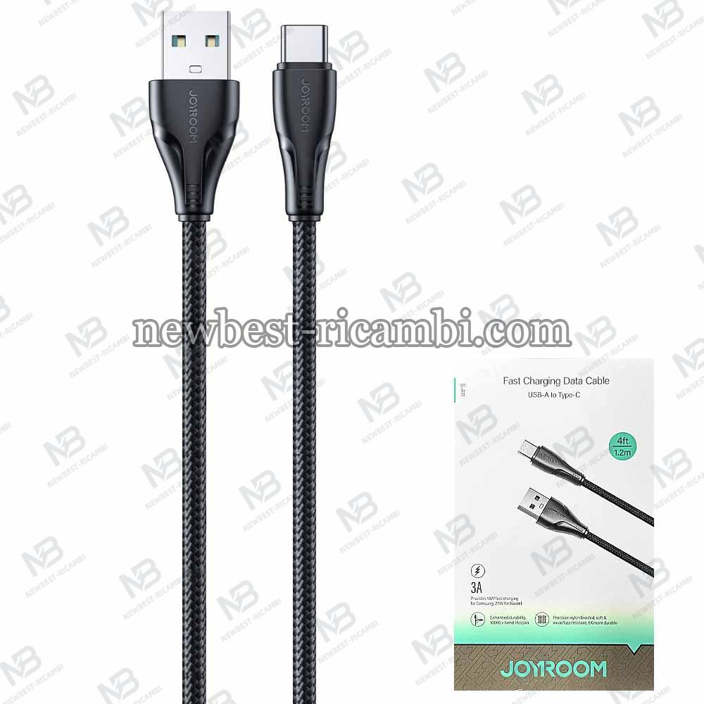 USB-A to USB-C Cable Joyroom Surpass 18W 3A 1.2m Black in Blister