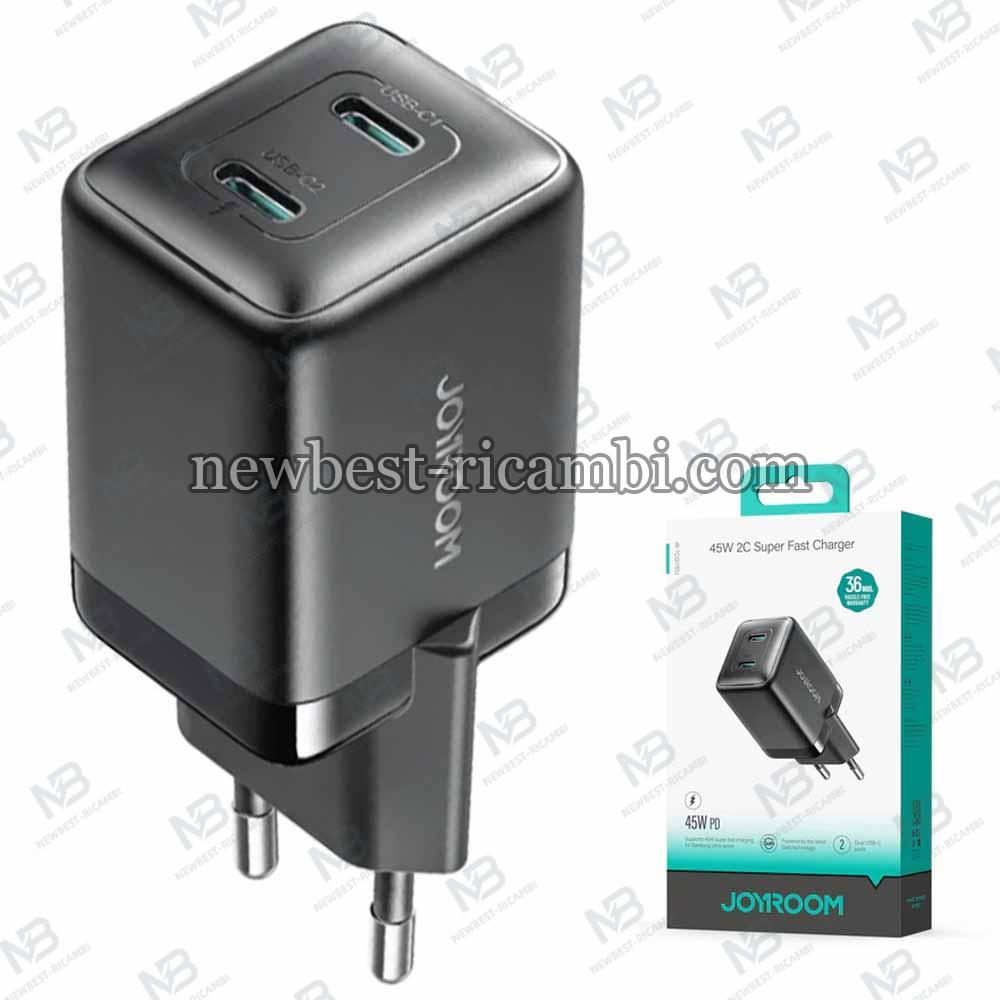 Wall Charger Joyroom JR-TCG17 45W 3A 2 x USB-C Black in Blister