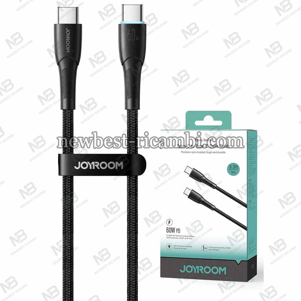 USB-C to USB-C Cable Joyroom SA32-CC3 60W 3A 1m Black in Blister