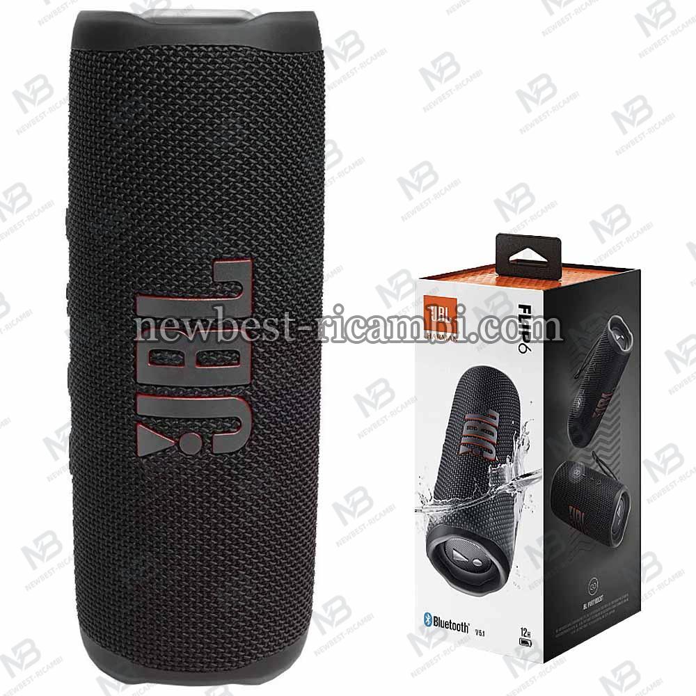 Bluetooth Speaker JBL Flip 6 30W PartyBoost MultiPoint Waterproof Black JBLFLIP6BLKEU In Blister