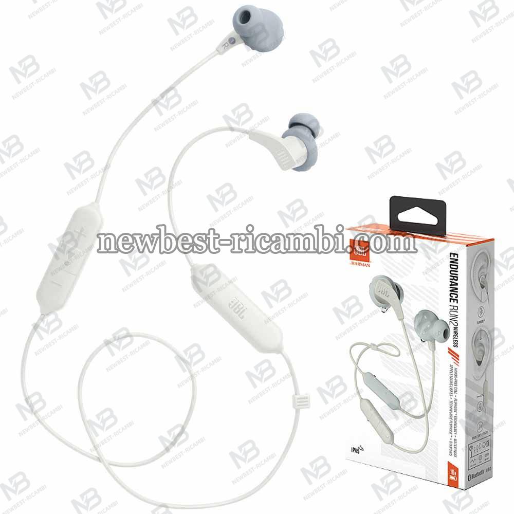 ​JBL Endurance Run 2 BT Sweatproof Wireless In-Ear Sport Headphones White JBLENDURRUN2BTWHT in Blister