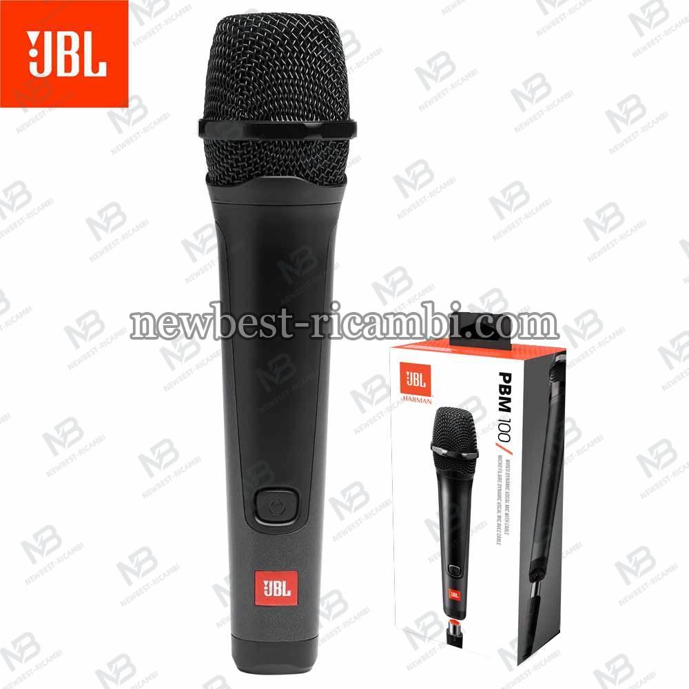 JBL PBM100 Wired Cardioid Dynamic Microphone for Vocals 6.3 mm Jack Cable and 3.5 mm Adapter Black In Blister