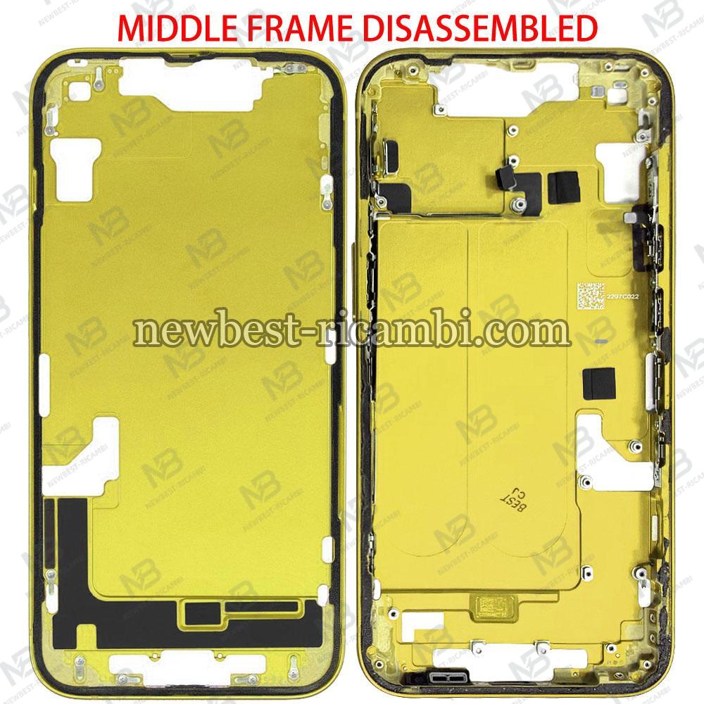 iPhone 14 Middle Frame + Side Key Dissembled Yellow Grade A Original