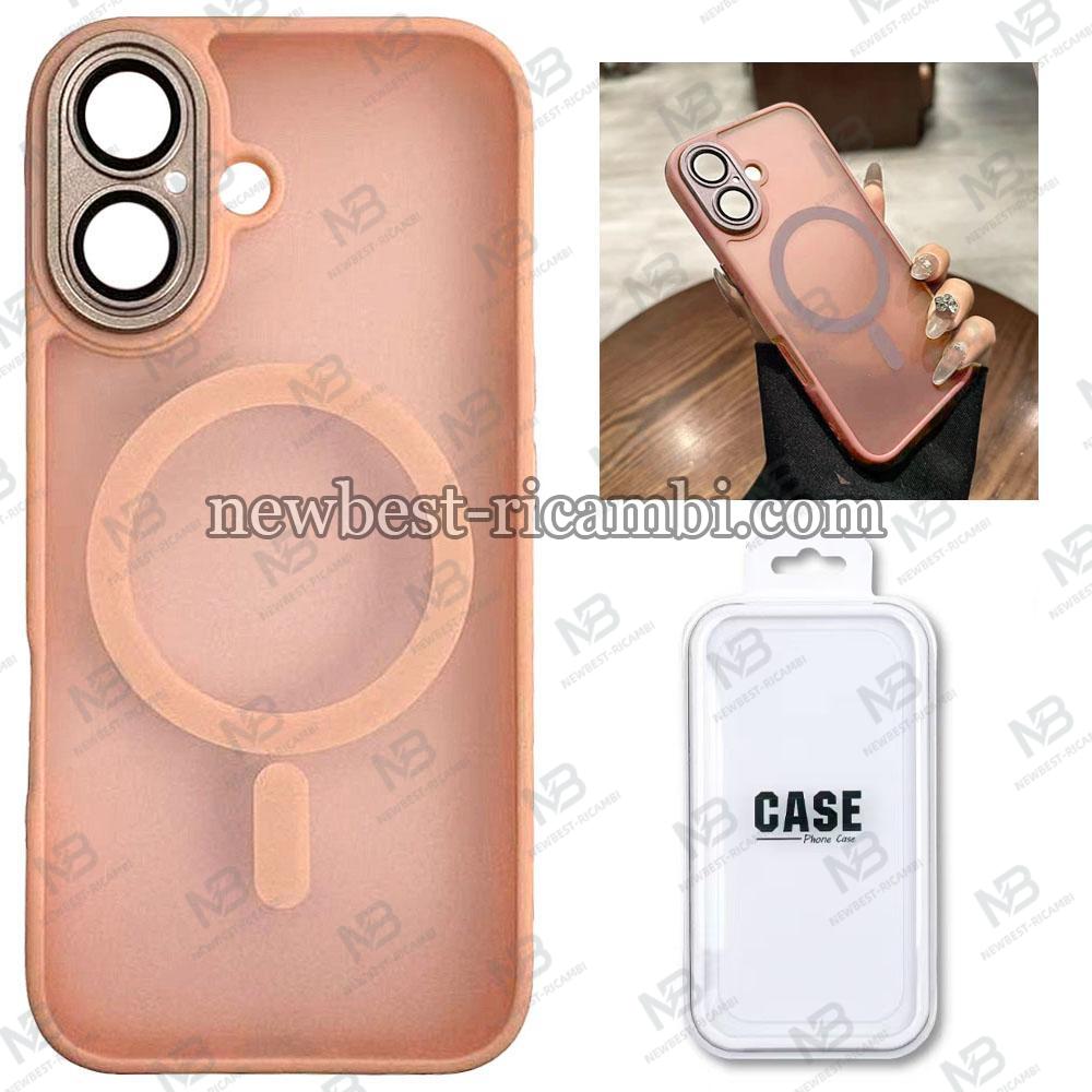 TPU Cover with Magnetic Case and Back Camera Protection for iPhone 17 Pink In Blister