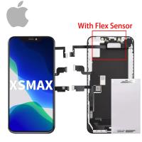 iPhone XS Max Touch + Lcd + Frame + Flex Speaker Black Service Pack