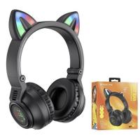 Handsfree Bluetooth Borofone BO18 Cat Ear - Black in Blister